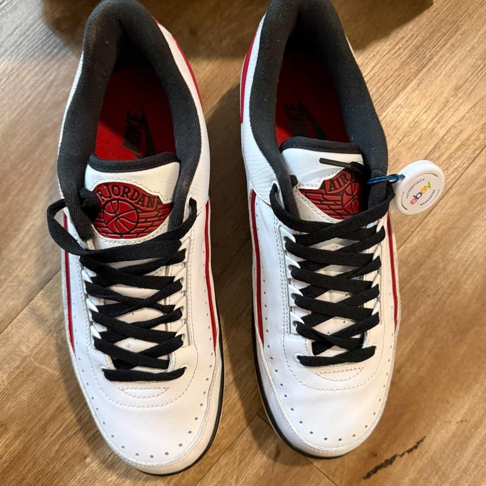 Nike Air Jordan Men's White and Red Sneakers